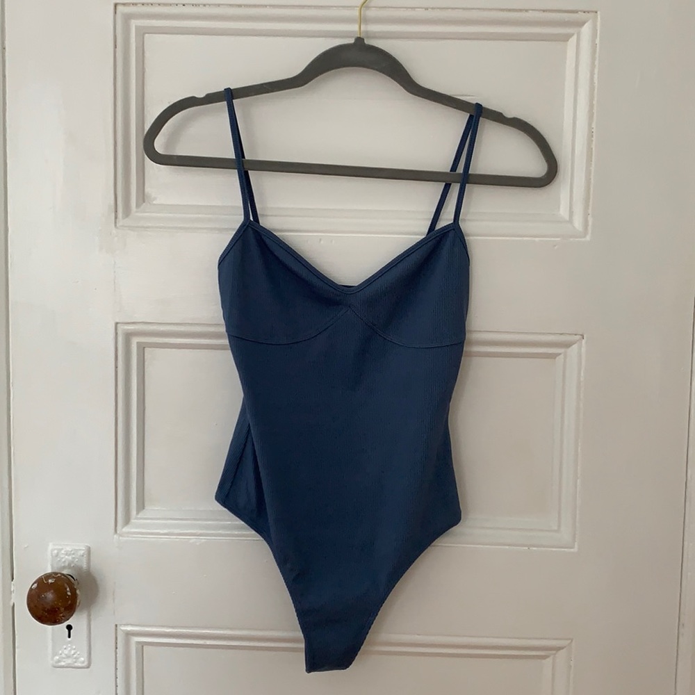 Steel blue bodysuit, privacy please from revolve